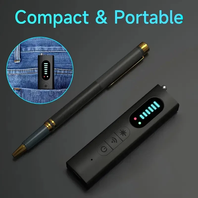 Hidden Camera Detector Anti-Spy Car GPS Tracker Listening Device Bug RF Wireless All Signal Scanner Gadget Security Protection