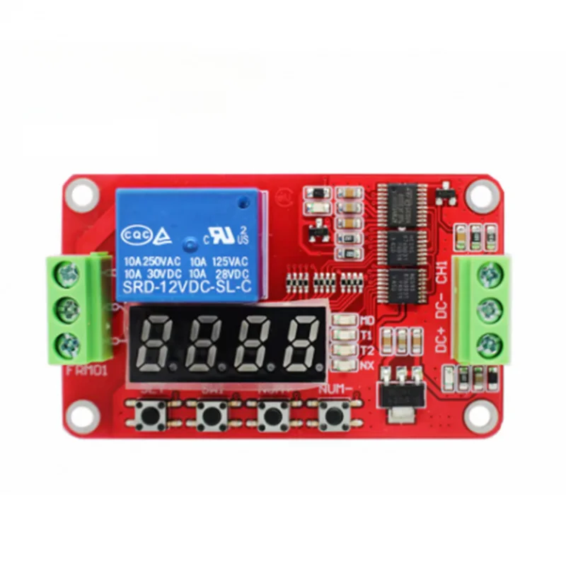 FRM01 Multifunctional Relay Module, 12V Loop Delay Timing Switch with Self-Locking Function