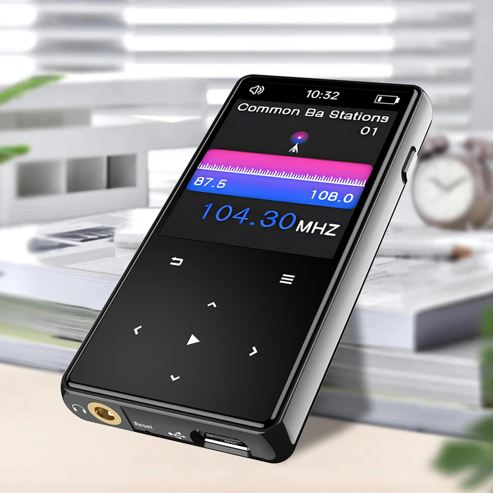 8/16/32GB MP3 MP4 Player Portable Music Player Bluetooth-Compatible5.0 Sports MP3 Player Built-in HD Speaker FM Radio Recording