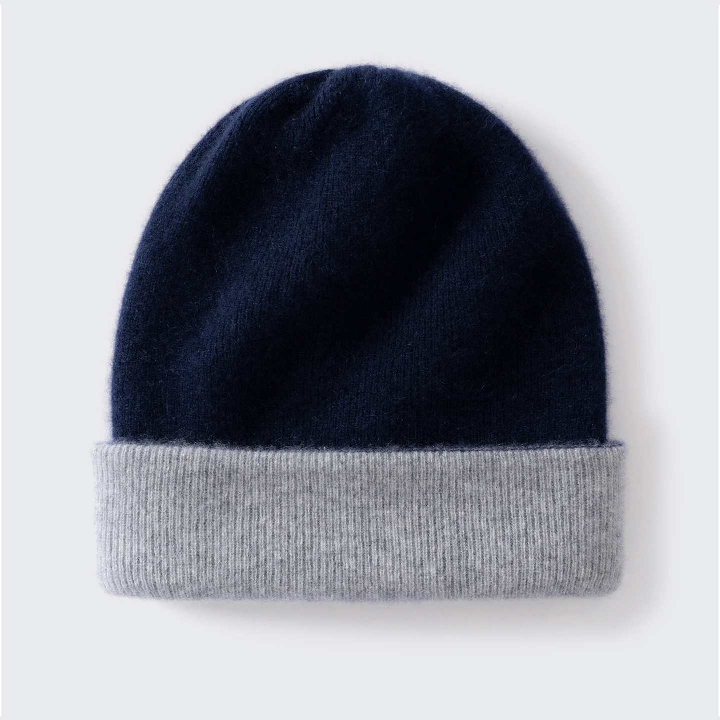 Autumn Winter New Men Hat 100% Goat Cashmere Knitted Double Layered Hats Outdoor Women Warm Fashion Color Blocked Beanie Cap