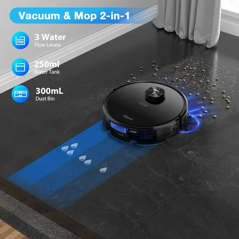 Tikom  Robot Vacuum  Navigation Robotic Vacuum Cleaner,  home appliance  Electric Sweeper Cleaning Appliances