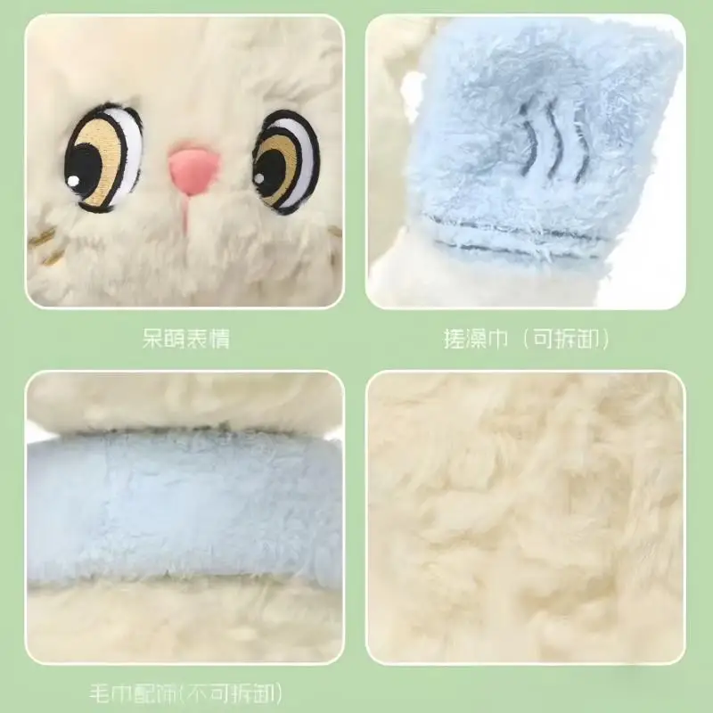 Hot 2026Bunny Plush Toy Bathing Series Soft Stuffed Long Eared Rabbit Doll Sleeping Companion Birthday Gift Bedroom In Stock