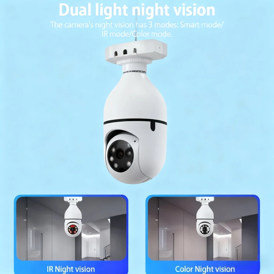 

Работа с 2,4G Wi-Fi, полноцветная лампа ночного видения, автоматическая лампа слежения за человеком, камера наблюдения, 3-мегапиксельная камера, монитор внутренней безопасности для дома