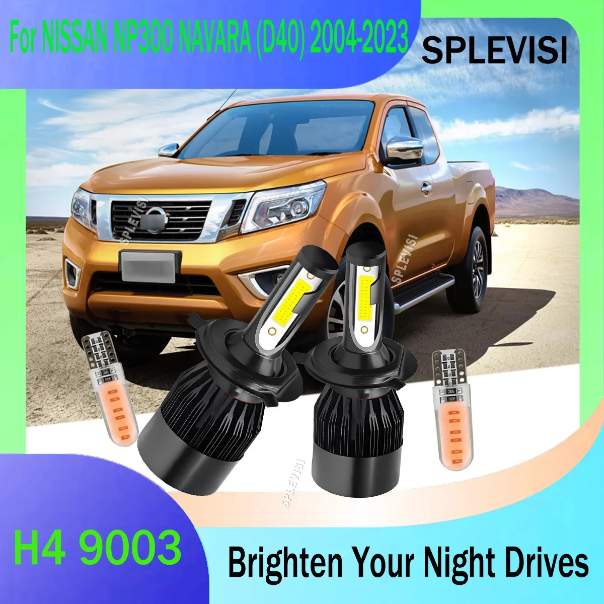 Make Every Drive Safer with H4 9003 High-Low Beams Car Lights For NISSAN NP300 NAVARA (D40) 2004 2005 2006 2007 2008 2009-2023
