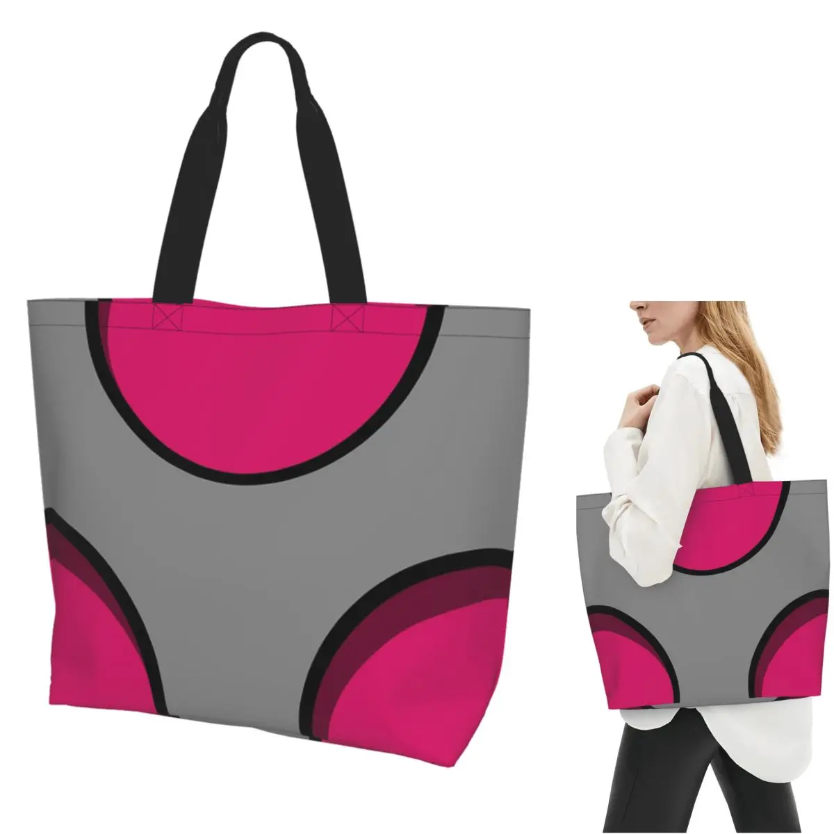 

Invader Zim PAK Shopping Tote Bag Canvas Large Capacity Shoulder Bags Shopper Grocery Handbag for Women