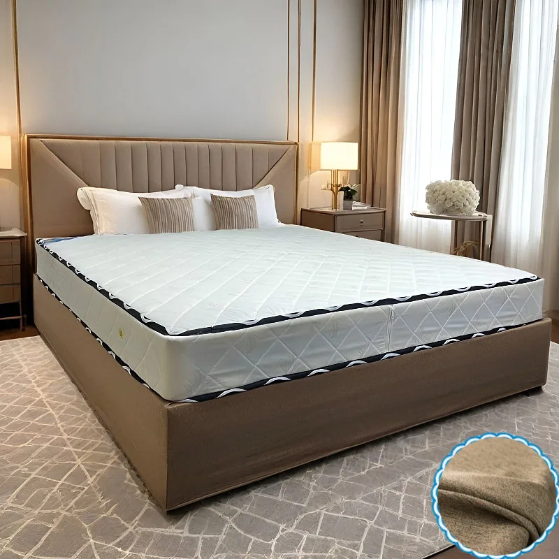 

Euro High Quality Super Thick Cozy Linen Material Bed Skirt Valance Bed Frame Cover With Split Corners Fit For ≤35cm Height Bed