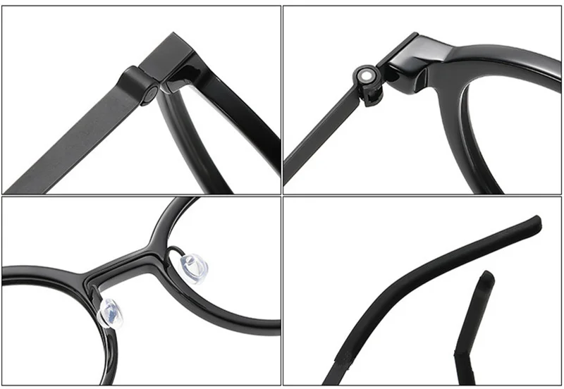 Dänemark Quadratisches Titanacetat-Brillengestell für Herren und Damen, ultraleichte Markenbrille, blaues Licht, Brille, Make-up-Brille 1263 – Detail 9