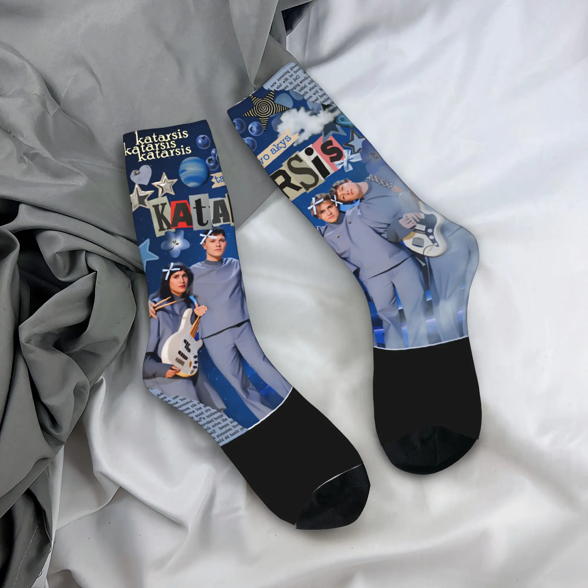 Calcetines Katarsis Tavo Akys, calcetines novedosos para hombre, calcetines suaves y transpirables, calcetines antideslizantes con diseño de escalada de invierno, regalo