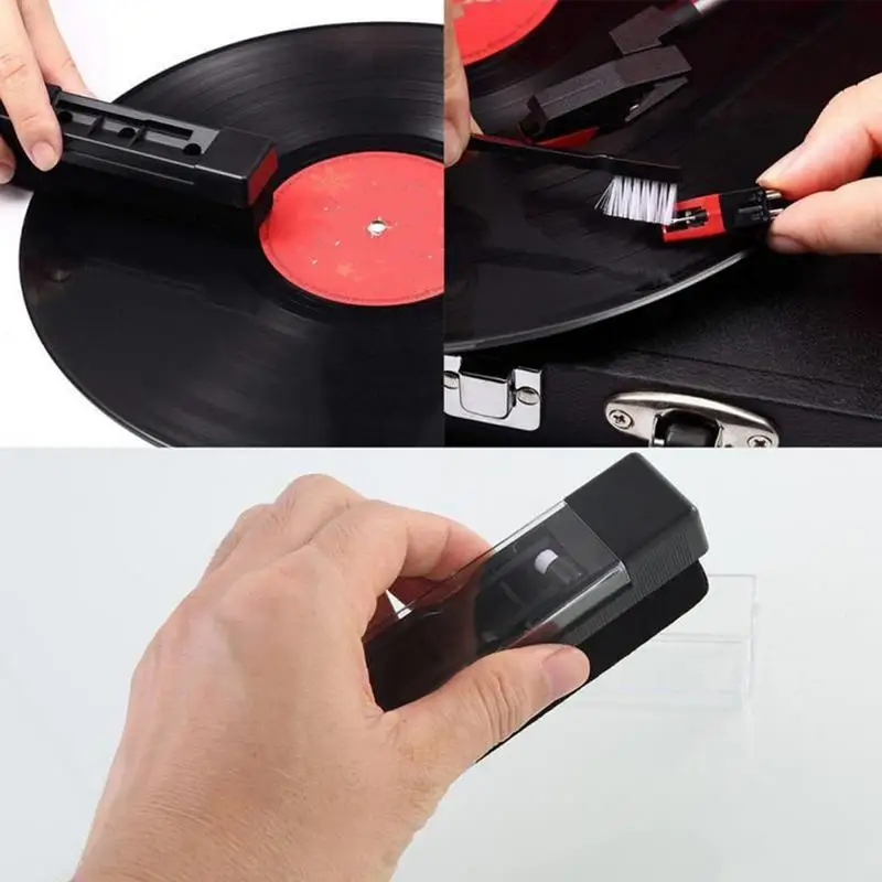 مجموعة أدوات تنظيف السجل، فرشاة تنظيف ألبوم التسجيل، منفضة LP، مضادة للكهرباء الساكنة، مجموعة لا تسبب ضررًا لملحقات المنتجات الرقمية