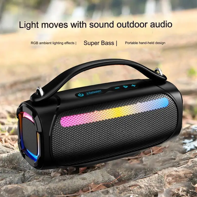 60W RGB Light-emitting Home OK Subwoofer Bluetooth Outdoor Waterproof Wireless Portable Portable Audio High-quality Speaker