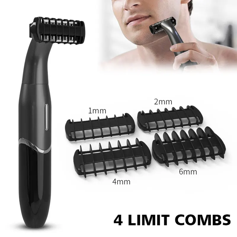 4 in 1 Intimate Areas Haircut Shaver Men Bikini Line Sensitive Razor Balls Eggs Pubic Hair Shaving Trimmer Face Beard Clipper