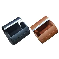 Travel Tie Case PU Leather Necktie Travel Case Tie Box for Men Antiwrinkle Neck Tie Box Portable Sturdy Tie Organizer Box