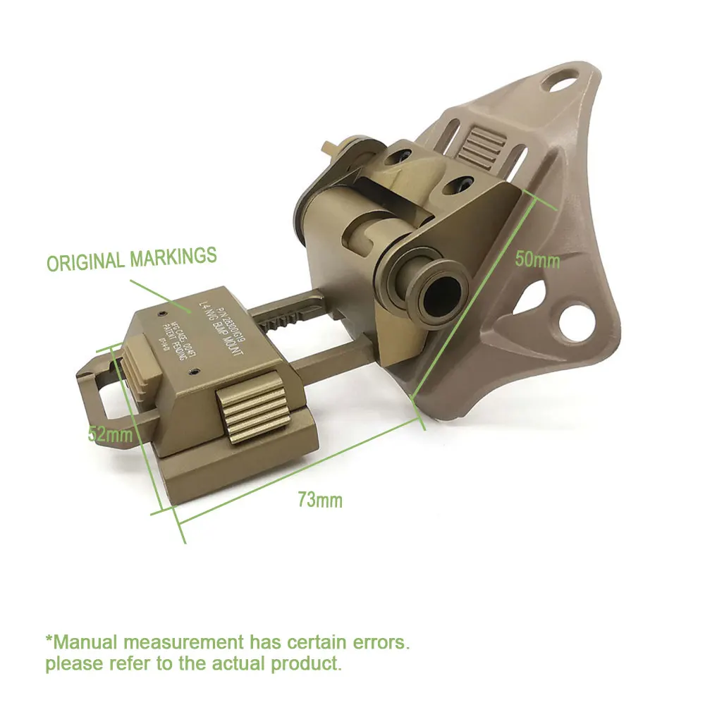 Taktická L4G19 helma namontovat s J ruka pro PVS-15 PVS-18 GPNVG18 noc vidění NVG namontovat hon acessories