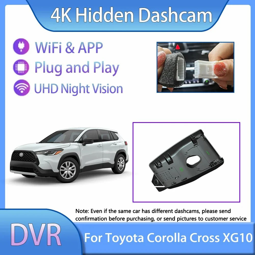 For Toyota Corolla Cross XG10 2022 4K Full HD Driving Recorde DVR Dash Cam Car Plug And Play Lens Cameras Car Auto Accessories