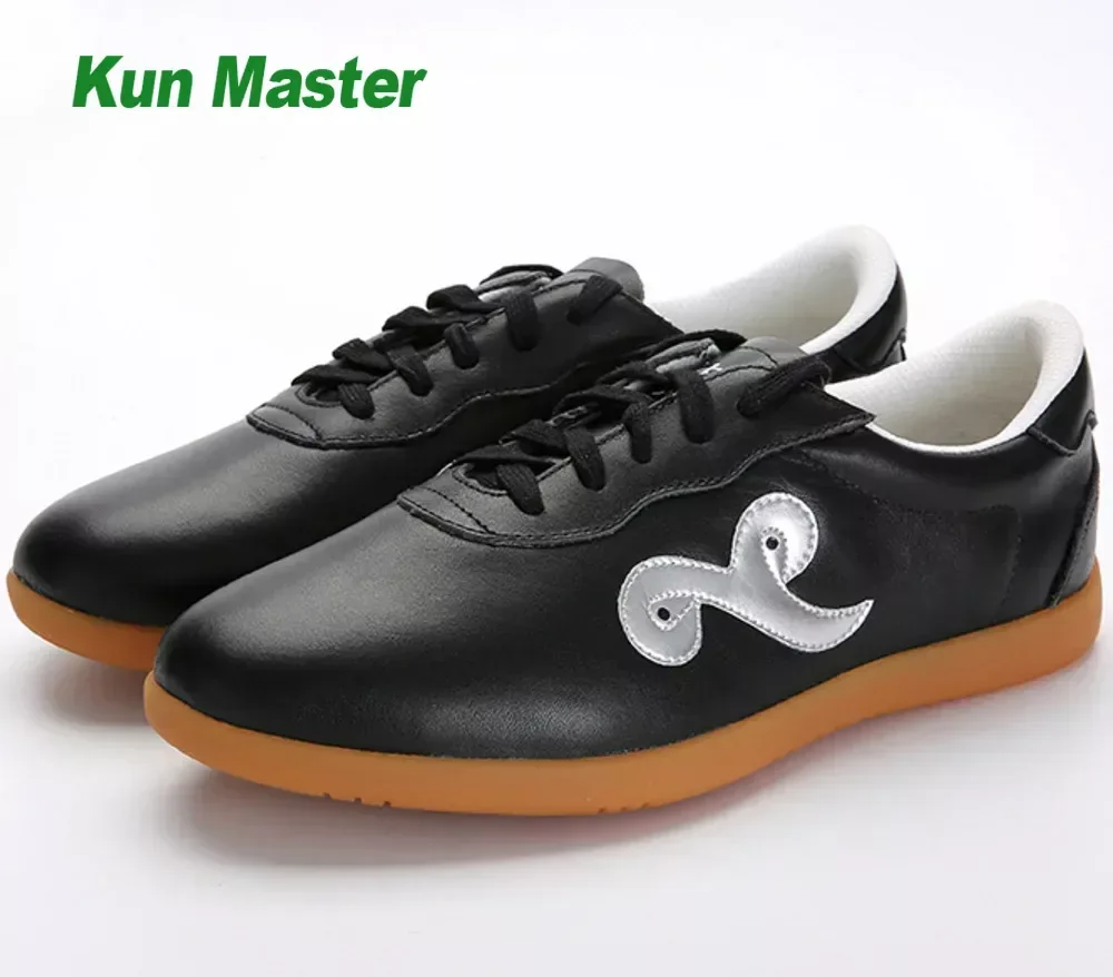 

High Quality Cowhide Tai Chi Shoes Soft Genuine Leather Kung Fu Wushu Shoes Martial Arts Sneaker Sports Training Footwear 34-45