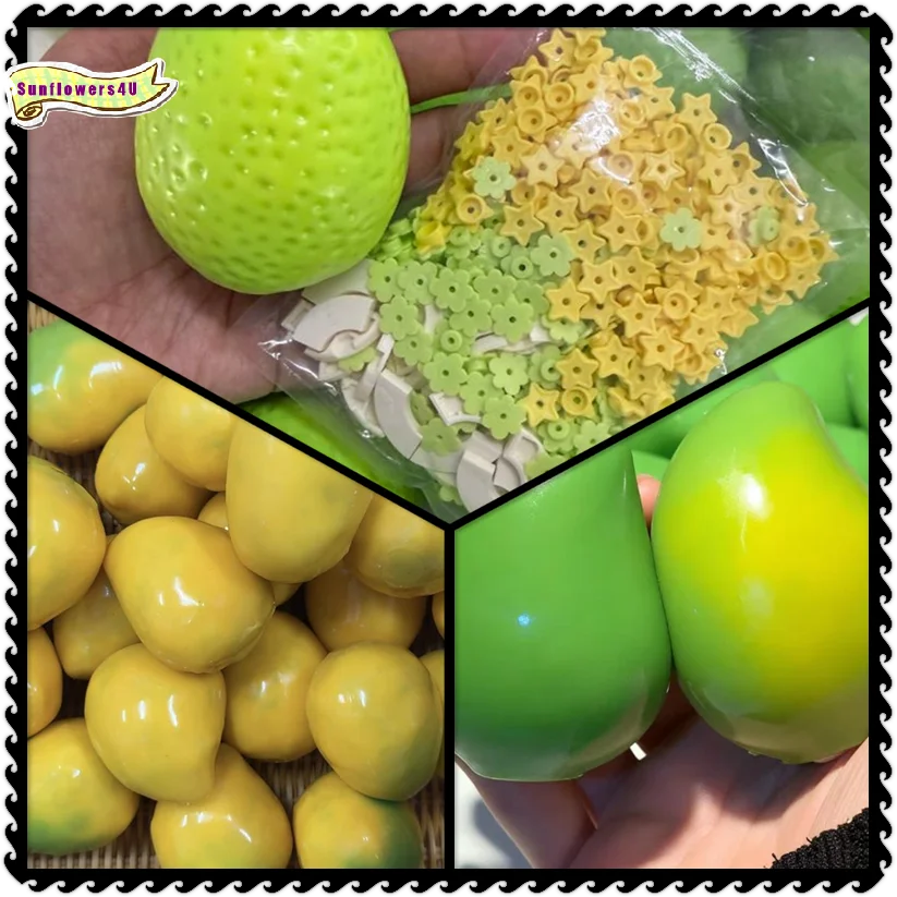 Color Changing Crispy Mango Fidget Squeeze Ball Handmade Stress Relief Toy for Adults Home Office Rest Relaxation Use