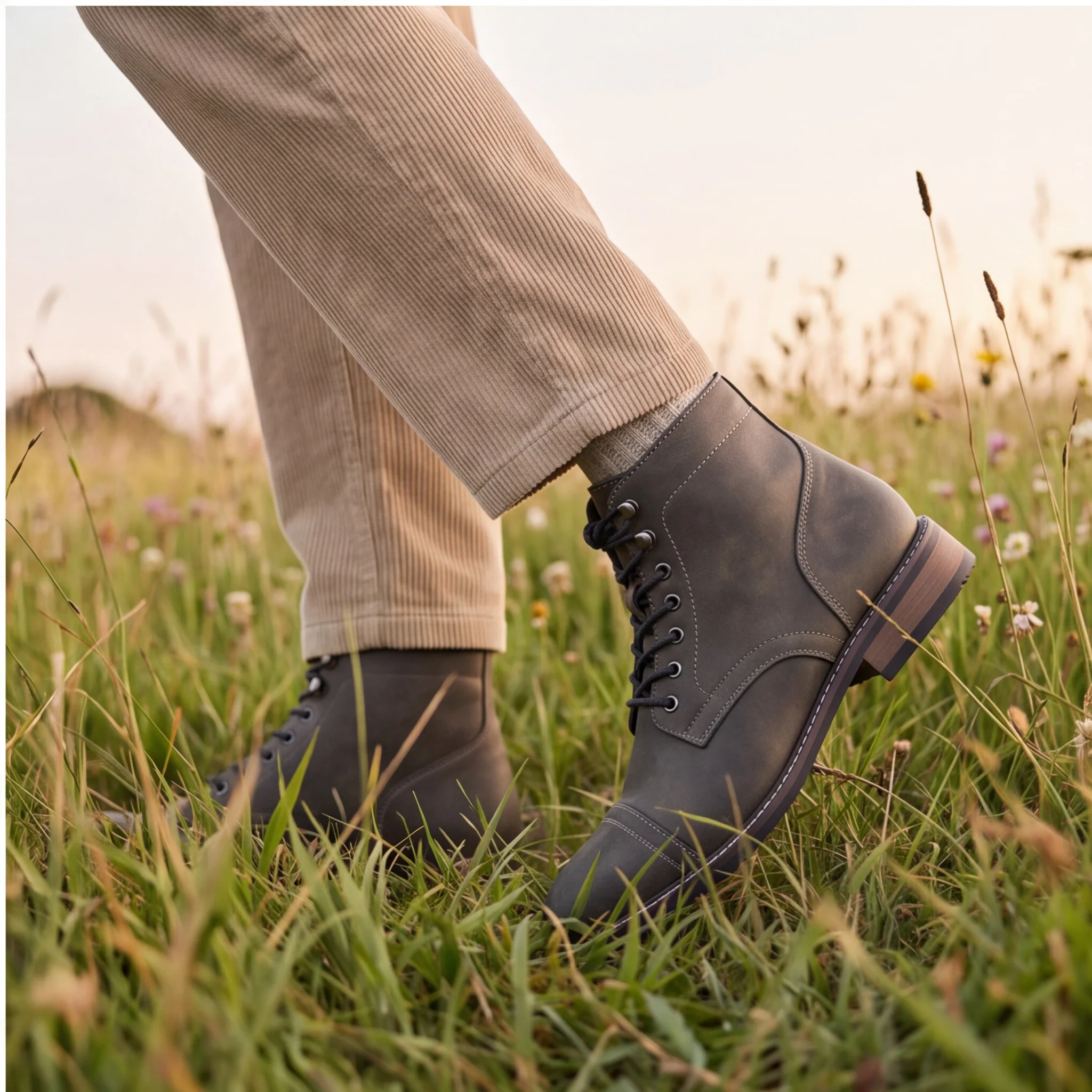 Men's Boots Lace Up Boots For  - đánh giá và giá Block Heel Ankle Boots