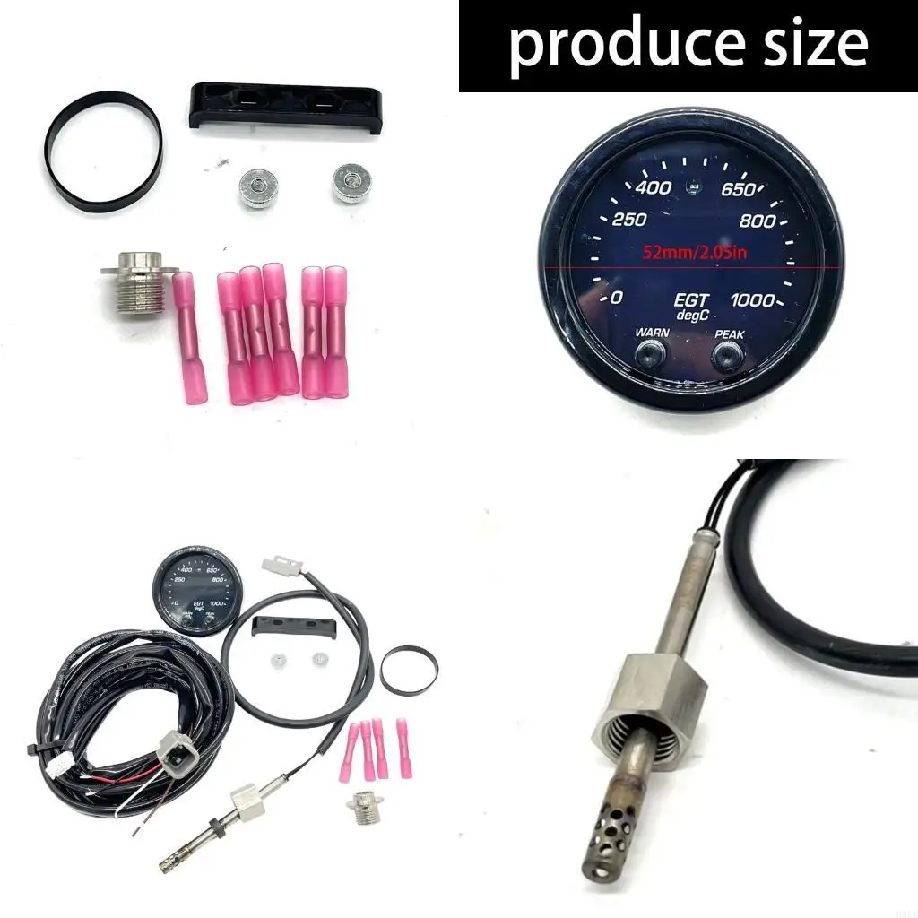 52mm Exhaust Temp Meter with Probe and Mount Hardware 30-0305 H9EE