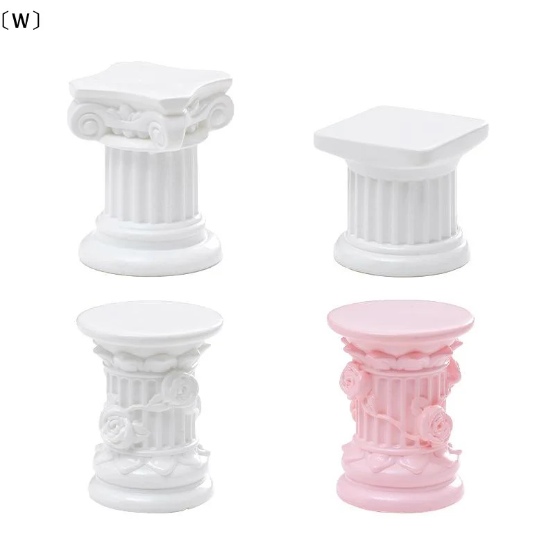 〔W〕Estátua de Coluna Romana, Pedestal de Coluna Grega, Suporte para Velas, Escultura Decorativa para Interiores, Sala de Jantar, Jardim