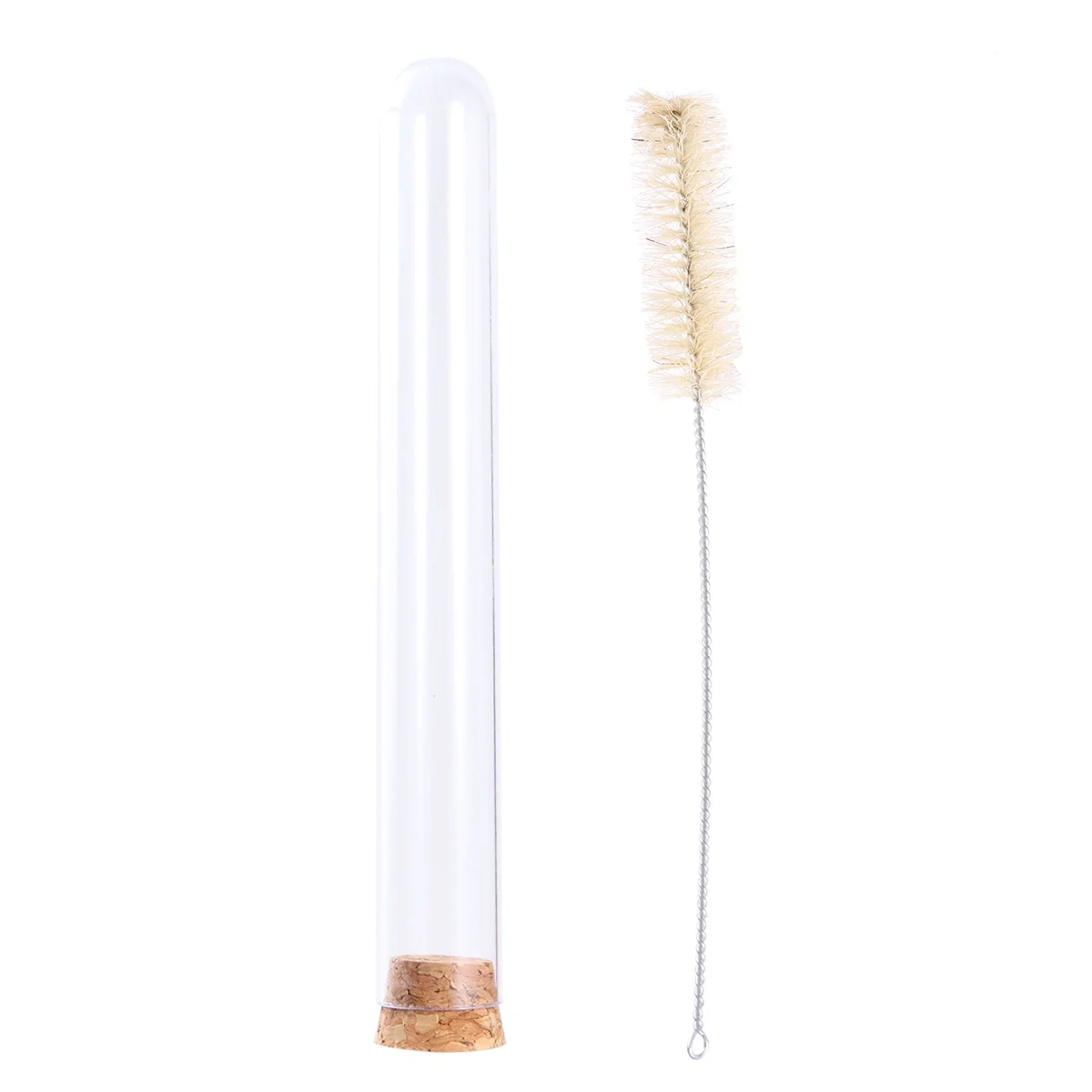 

12 pcs 20X150Mm Plastic Test Tube Set Eco-Friendly Durable For Science Experiments Travel Storage Leak-Proof Wooden Cap