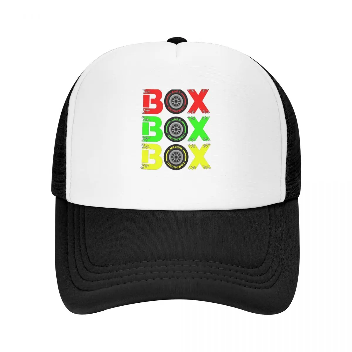 Box Box Box F1 Cap Fashion Casual Mesh Baseball Caps Adjustable Hat Hip Hop Summer Unisex Baseball Hats Polychromatic