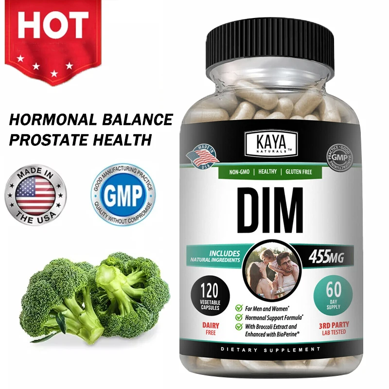 DIM Capsules - DIM Supplement for Men and Women | Herbal Supplement for Hormone Balance, Menopause and Prostate