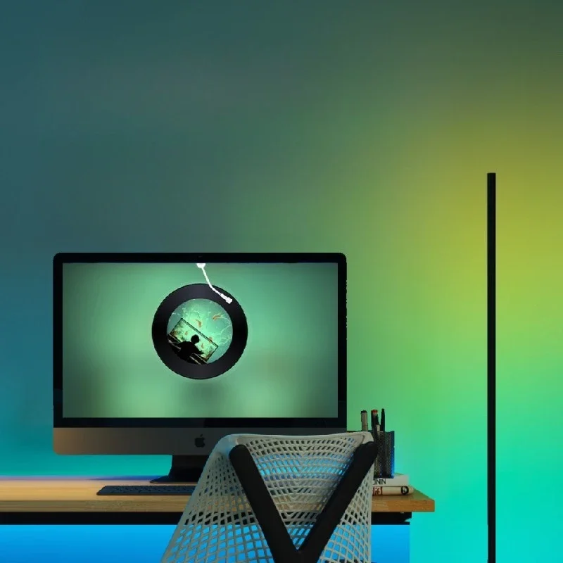 ضوء أرضي ذكي غاسل LED تغيير تدريجي ضوء اللون، ضوء جو رياضي إلكتروني، مزامنة الصوت والضوء