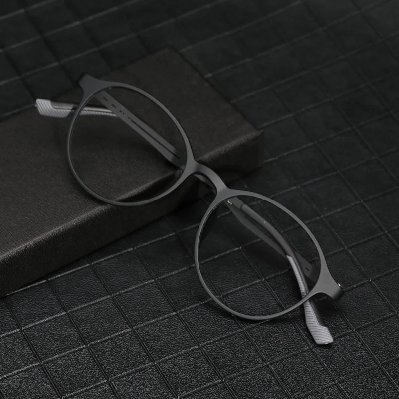 TR90 Titan Brille Rahmen Photochrome Myopie Gläser Männer Retro Runde Brillen Für Frauen Rezept Kurzsichtig Brillen – Detail 4