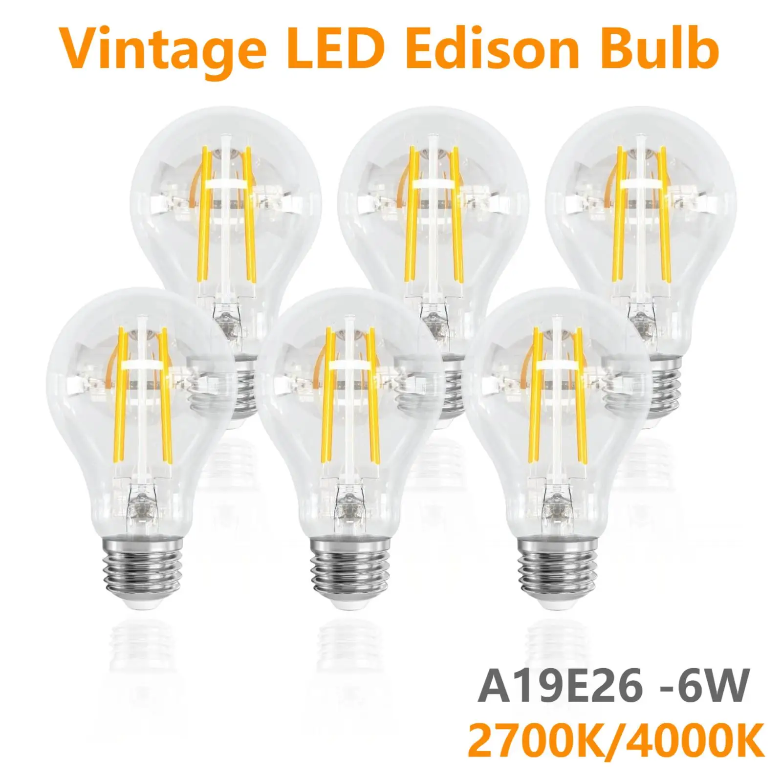 6PCS Vintage Led Ed…