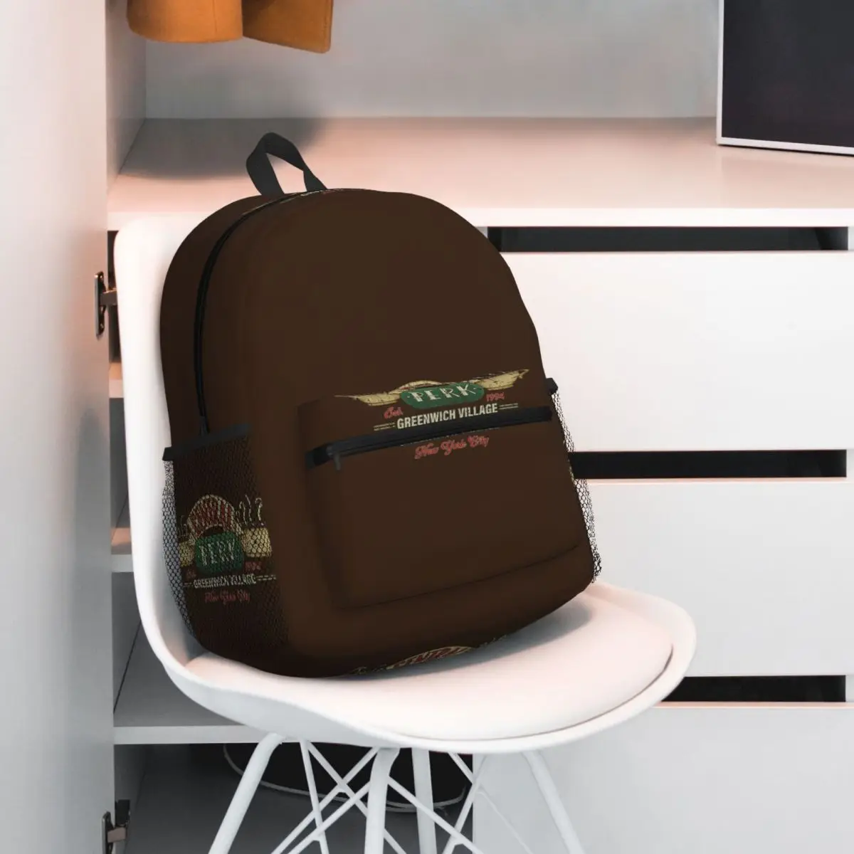 Central Perk Friends Logo Backpack Daypack Large Capacity Boys Girls BookBag School Bag Shoulder Bags for Men Women