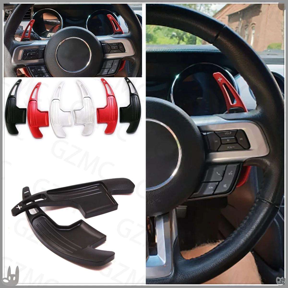 

Автомобиль для Mustang, Стайлинг, рулевое колесо, переключатели передач, весло 2015, 2016, 2017, 2018, 2019, DSG, удлинение, накладка из алюминиевого сплава