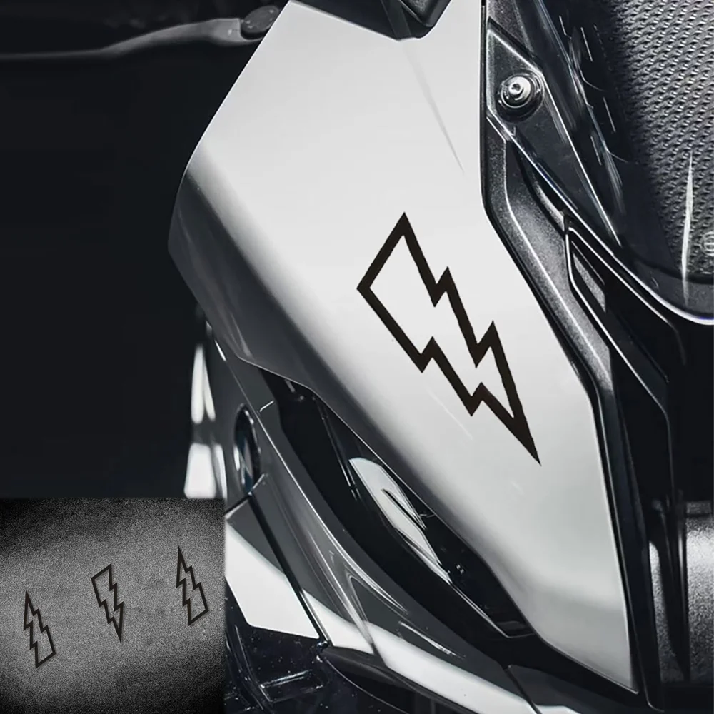 3PCS Lightning Motorcycle Stickers Waterproof for DIY Motorbike Helmet Fuel Tank Electric Scooter Front Fairing Vinyl Decals