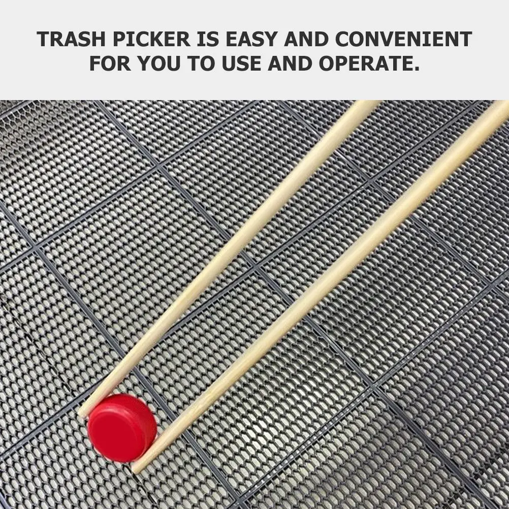 2Pcs Bamboo Litter Picker Grabber Long Cleaning Clip for Rubbish Pickup Outdoor Garbage Tool Heavy Duty Clamp Grabber Tool