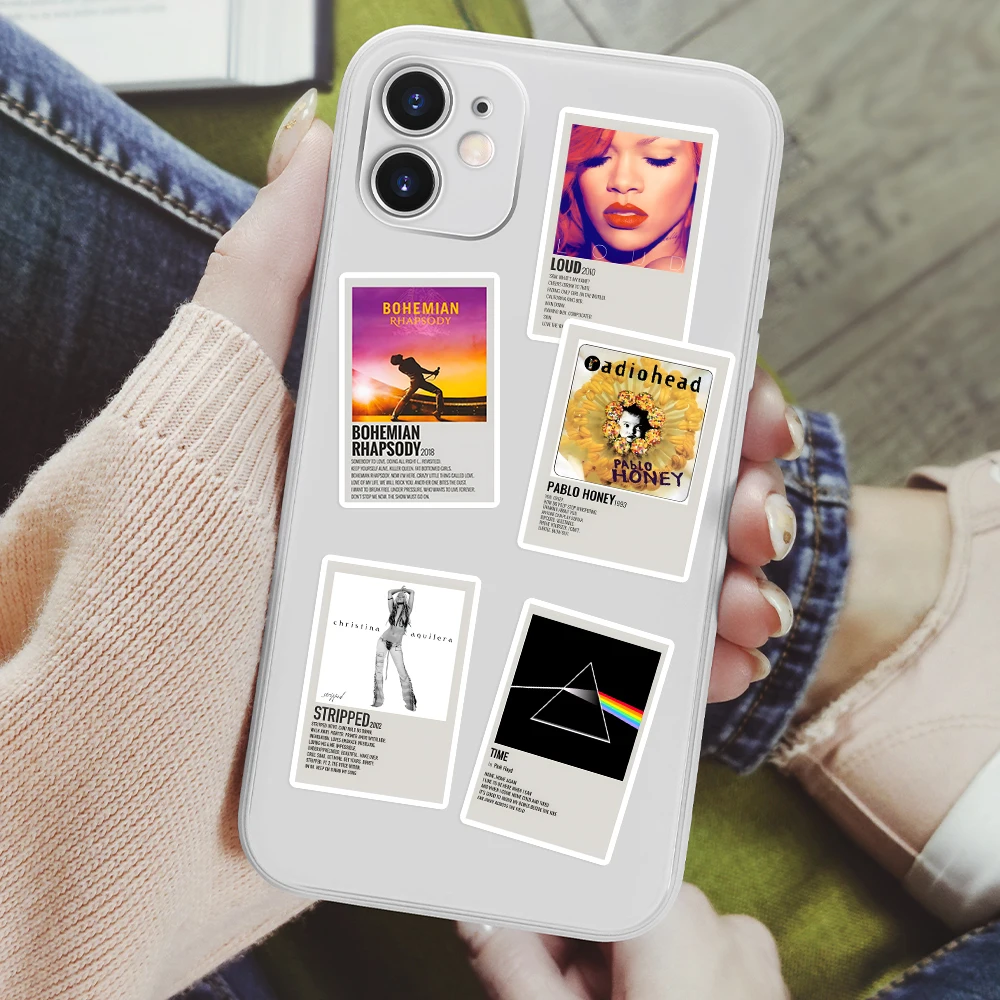 ملصقات مجموعة الموسيقى DIY لعبة أطفال هدية ملصق تزيين لمجلة القصاصات وأجهزة الكمبيوتر المحمولة وحقيبة الهواتف وزجاجات الأمتعة المقاومة للماء #5