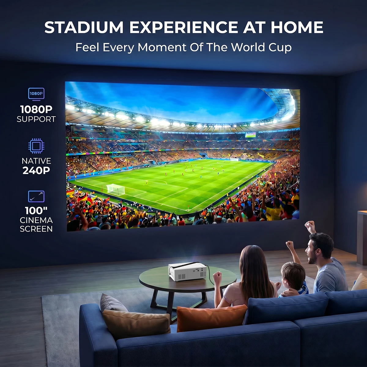 โปรเจคเตอร์พกพาขนาดเล็ก LED ไม - Home Cinema Gaming บทวิจารณ์และราคา