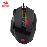 REDRAGON SNIPER M801 USB RGB Wired Gaming Mouse PAW3327 9 buttons programmable 12400DPI game Optical mice for PC Laptop Computer