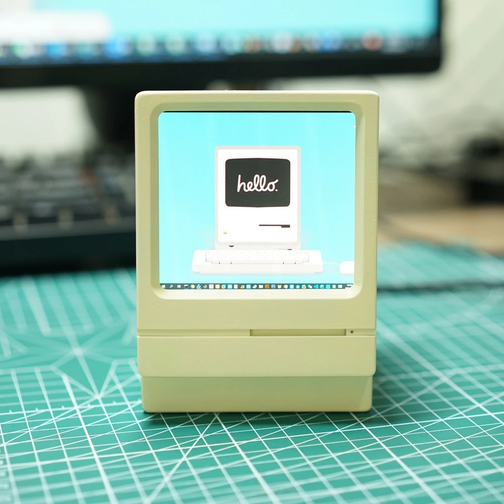 3.8 inch 1200*1080 retro small TV Macintosh  replica computer  sub screen