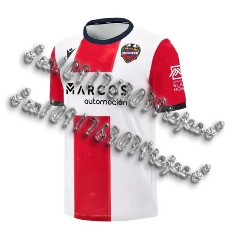 

24-25 New Hot Shirt La Liga 2 Team Levante Team Shirt Round Neck Men's and Women's T-shirt Motorcycle Quick Dry Casual T-shirt