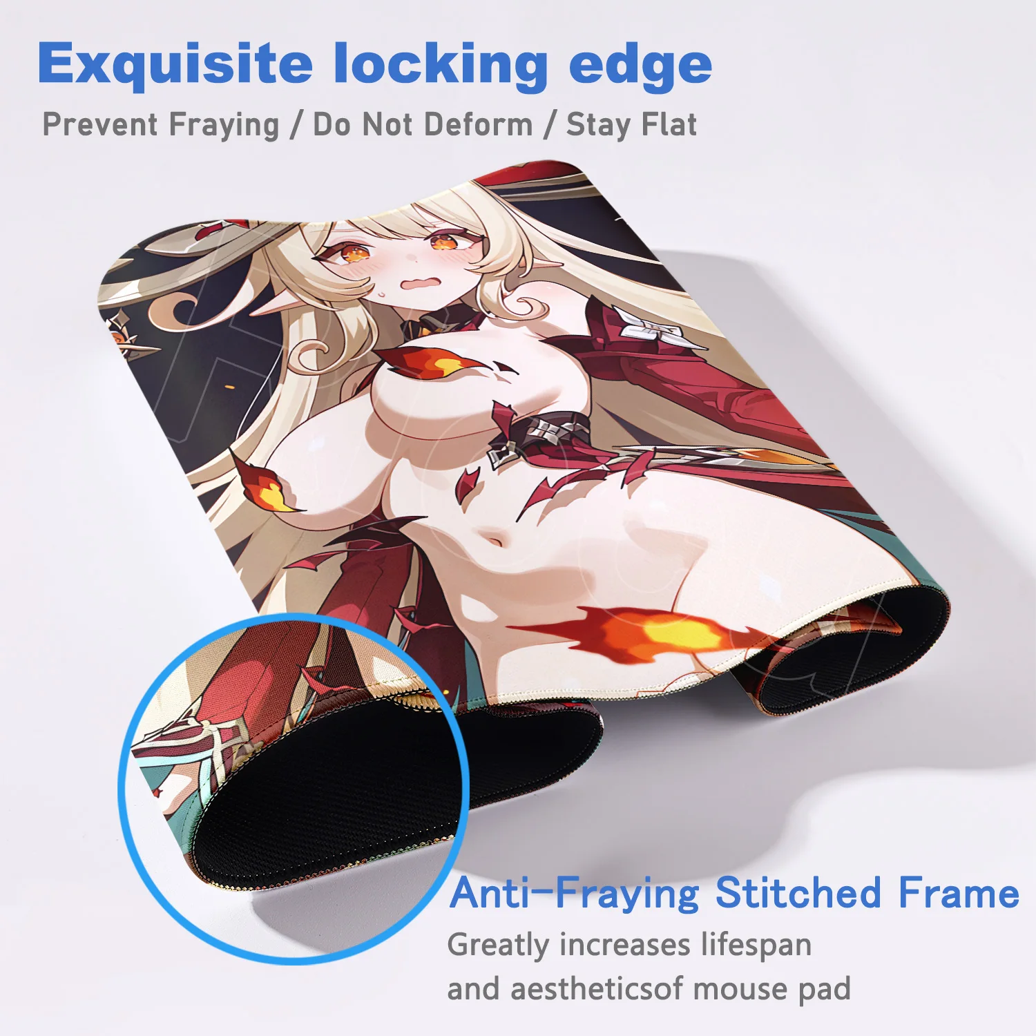 New HD Printing Alice Mousepad Non-slip Rubber Keyboard Mat Genshin Impact Sexy Girl Hentai Computer Gamer Mouse Pad Laptop Rug