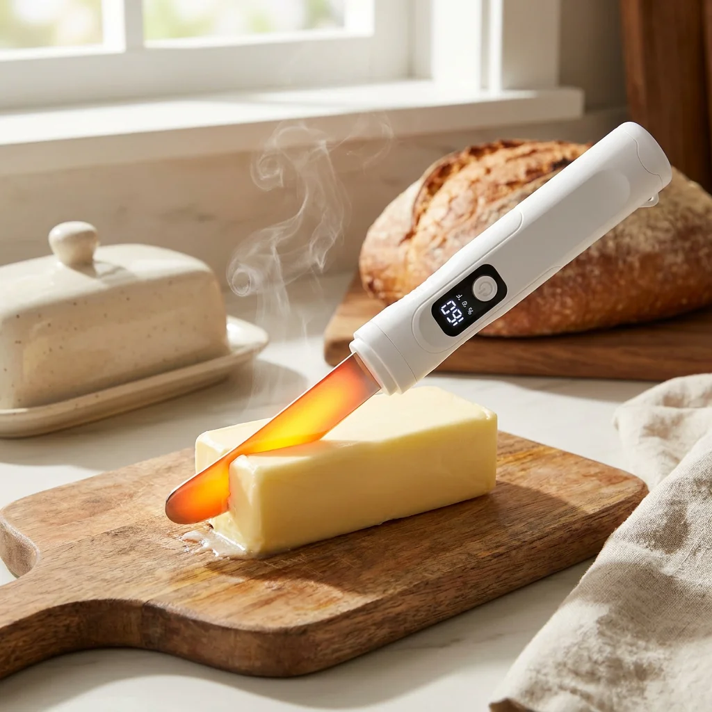 Heated Spreader Stainless Steel Warming Butter Knife for Butter, Cheese, Honey, Peanut Butter, Kitchen Gadgets