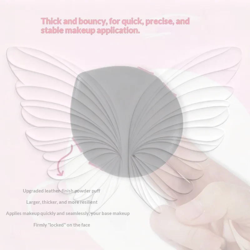 Makeup Sponge Puff Soft Non-Absorbent  with Pink Strap 1/3Pcs/Box for Makeup Beginners Foundation Use