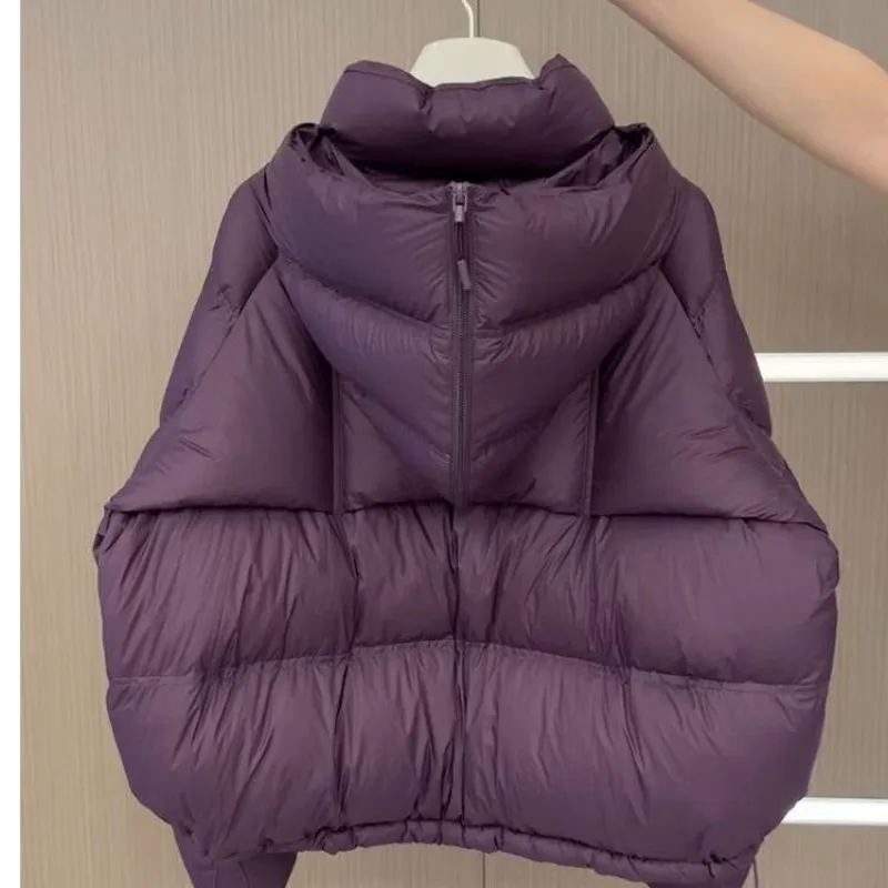 Een uniek en mooi effen kort katoenen gewatteerd jack, een hoogwaardige nieuwe winterstijl voor kleine broodjas in Koreaanse stijl