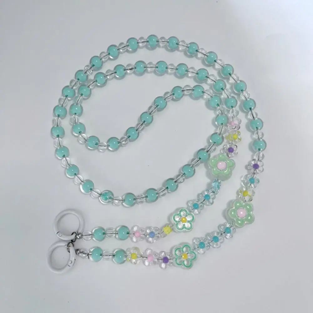 

Flower Beaded Flower Crossbody Lanyard Beaded Anti-Lost Crossbody Flower Cellphone Strap Ins Crossbody