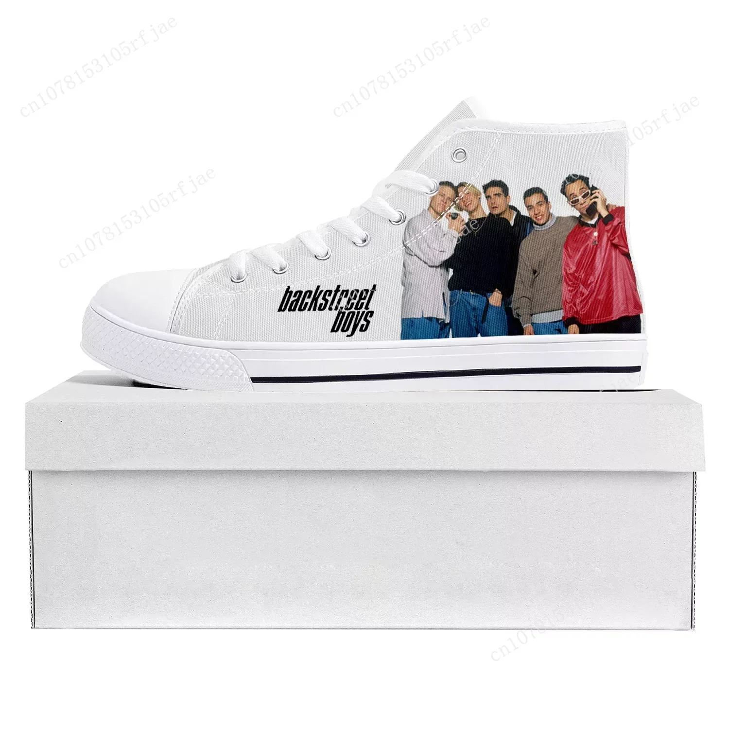 Backstreet Boys Pop Band Bsb Fashion High Top High Quality Sneakers Mens Womens Teenager Canvas Sneaker Couple Shoe Custom Shoe