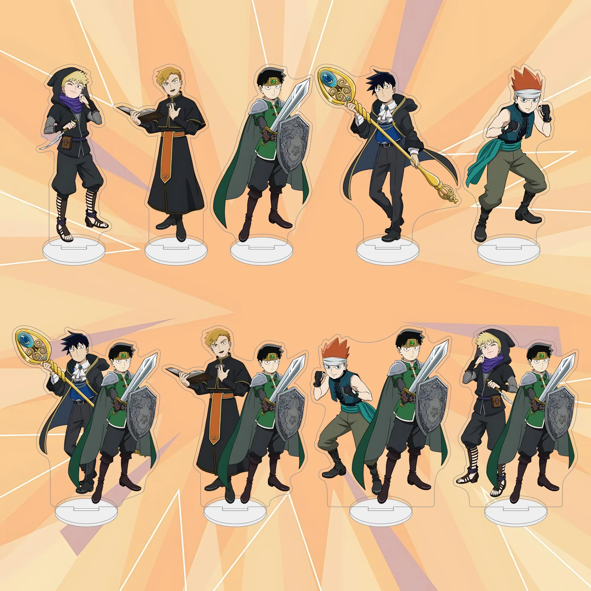Anime Mob Psycho 100,15cm Acrylic Stand,Figure Display Model Plate,Acrylic Keychain,Q version,Desk Display,Friend Gift