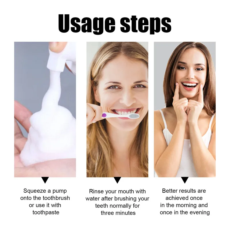 60ml Teeth Whitening Cleaning Mousse Repair Caries Freshens Oral Cleaning Breath Remove Tooth Stain Gingival Dental Care Essence