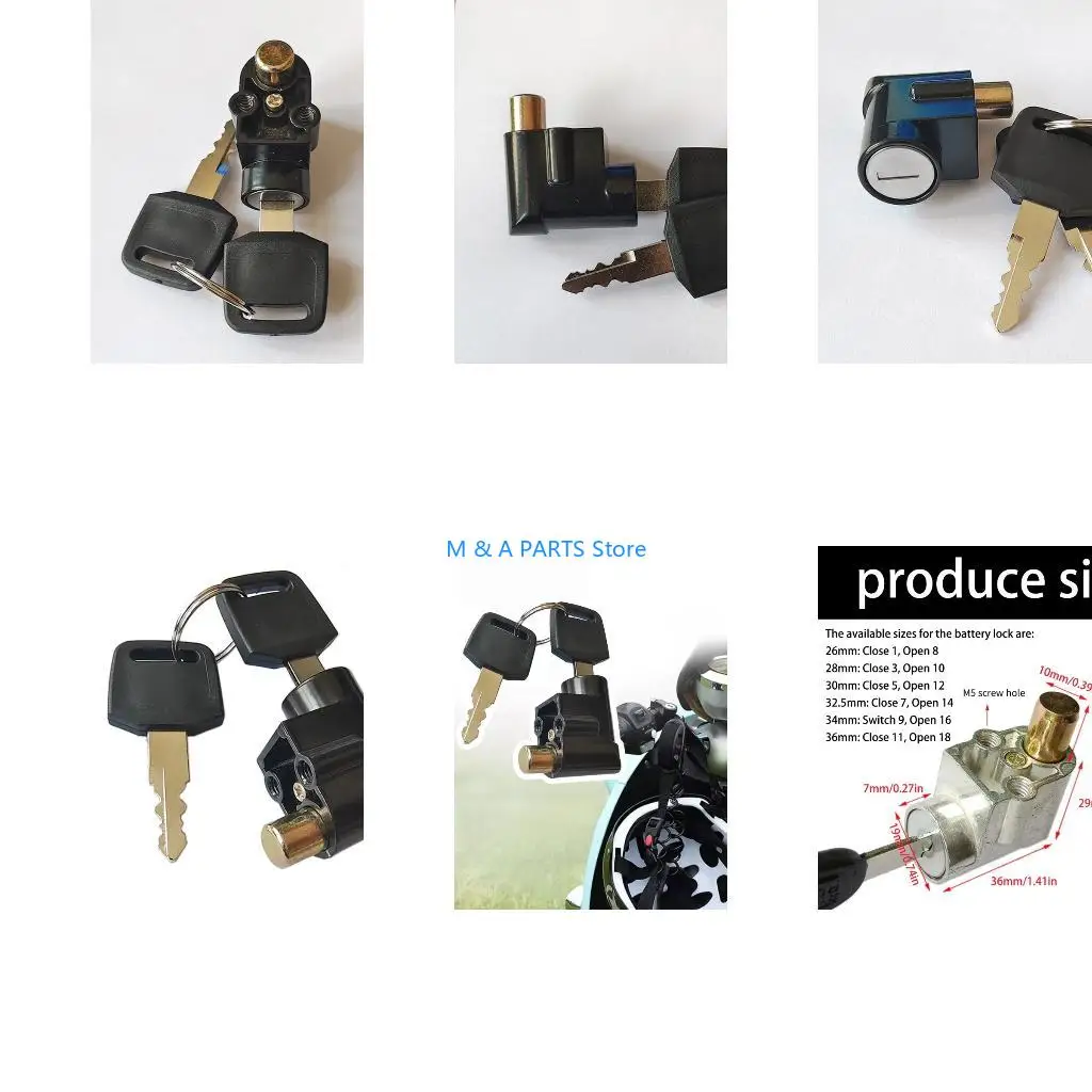 U1JF Reinforced Anti Theft Lock Secure Locking System for E Bike Battery