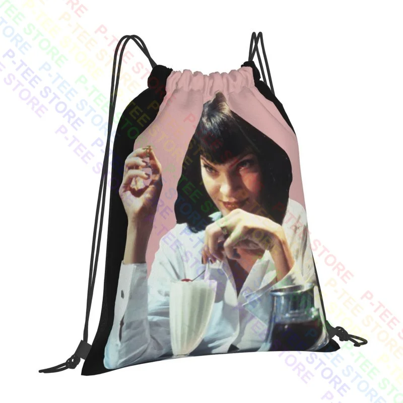 Pulp Fiction Uma Thurman 5 Dollar Shake Mia Wallace 1994 Drawstring Bags Gym Bag Bookbag Personalised