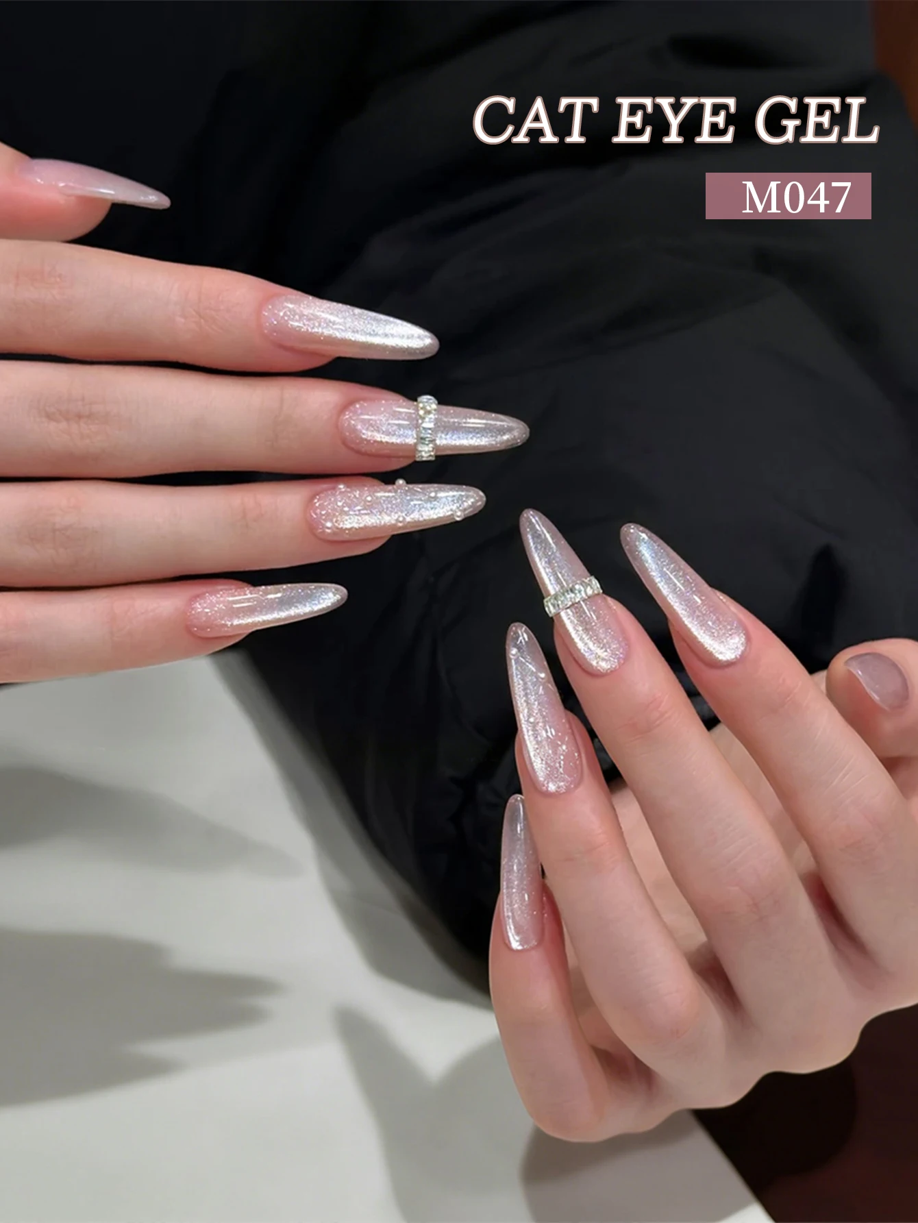 XEIJAYI 10ml Ice Snow Cat's Eye Gel Nagellack, abziehbar, UV/LED-härtbar, leicht zu entfernen, 3 Farben verfügbar, glänzend, für DIY und Salon – Detail 6