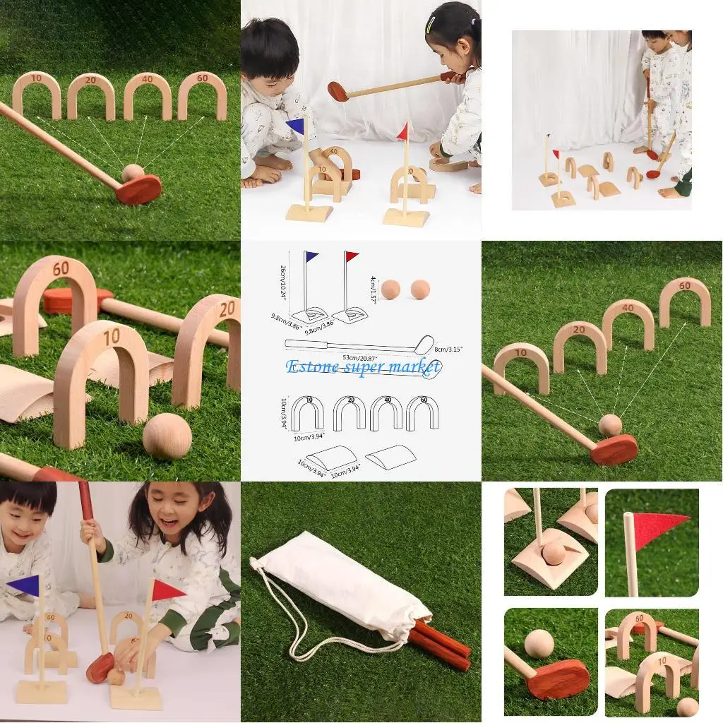 090B ensemble Club Golf pour enfants, Mini Golf, intérieur extérieur, jouets pelouse, ensemble jeu, exercice pour